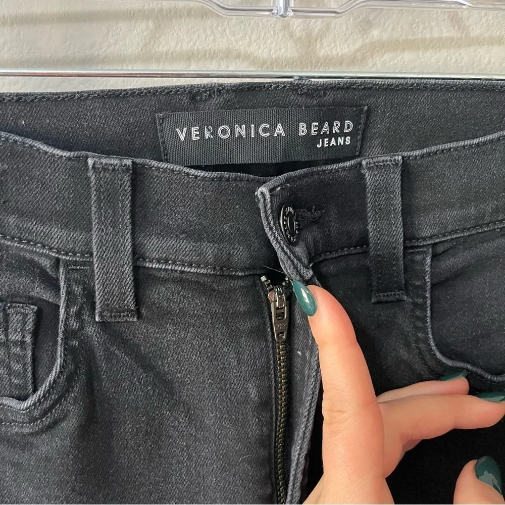 Veronica Beard Jeans Emma Skinny Mid Rise Onyx Black Size 28